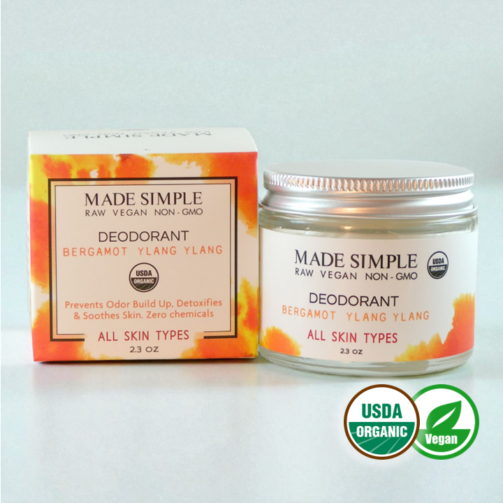 Bergamot Ylang Ylang Deodorant - Certified Organic, Vegan & Cruelty-free