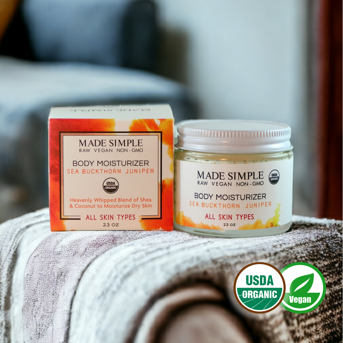 Sea Buckthorn Juniper Moisturizer - Certified Organic, Vegan & Cruelty-free